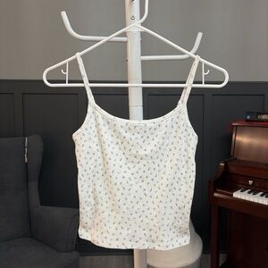 Ambiance White and Blue Floral Camisole